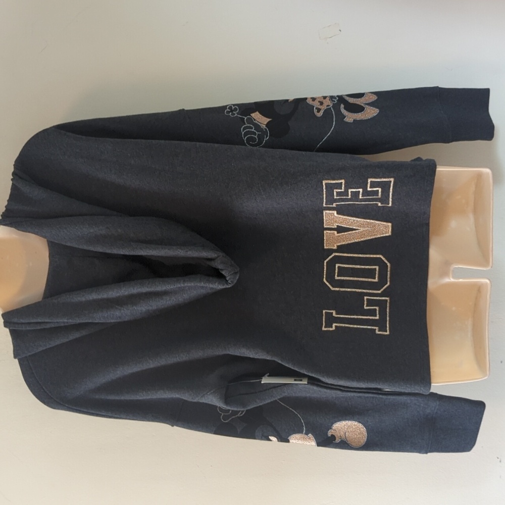 Gap x Disney Pullover Fleece Hoodie Charcoal Gray S